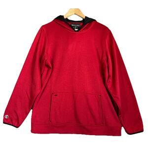 Holloway Hooded Pullover Woman Large Red Black Kangaroo Pocket Activewear Golf